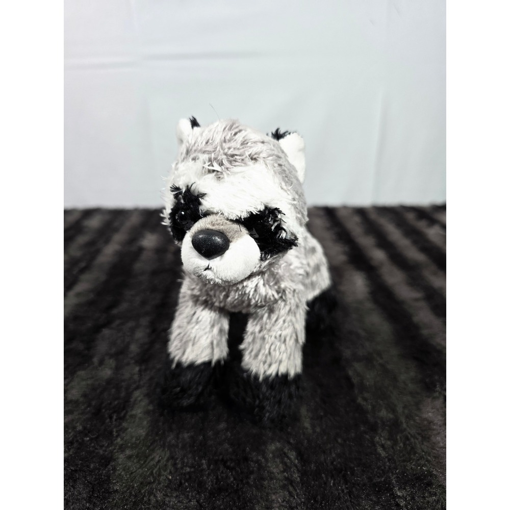 Aurora World Raccoon Plush Stuffed Animal Grey Black Standing Woodland Toy 8in